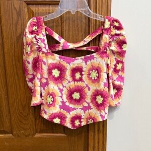 Free People Give Me More Top Pink Small Summer Beach Boho Festival